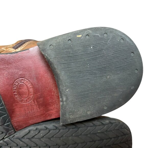 Lavorazione Artigiana Natha Coach Brown Nubuck Leather Ankle Boots Mens 12 D - Picture 15 of 16